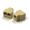RJ45 1 In 2 Out Ethernet Connector Splitter - Single - Neutral