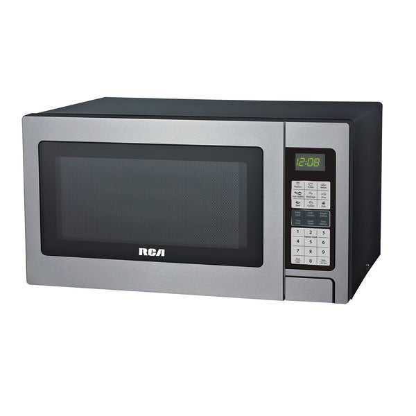 RCA 1.3-cu ft 1000-watt Countertop Microwave with Grill Function - Stainless Steel
