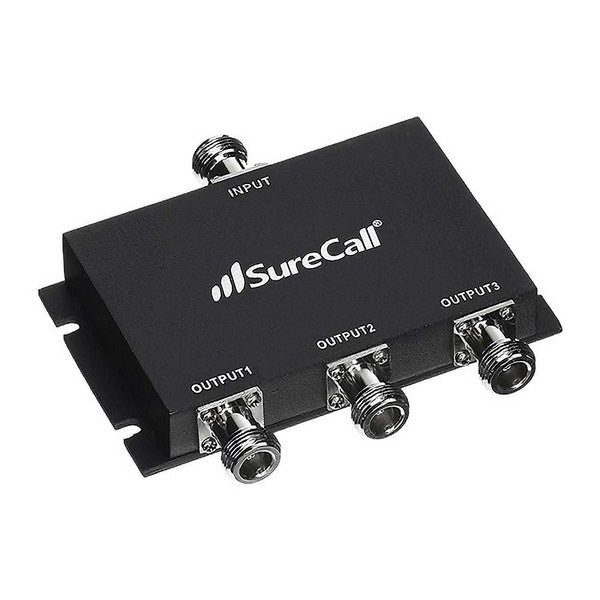 SureCall 5G Wide Band Bi-Directional 3 Way Splitter - Black