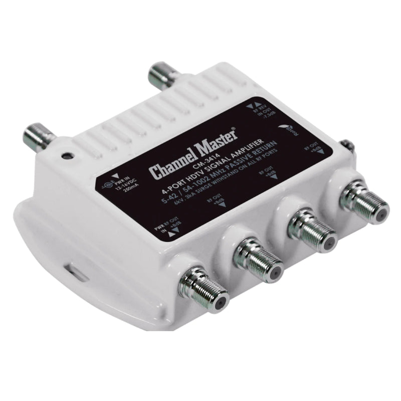 Channel Master Ultra Mini 4-Way 8-dB 50-1000-MHz Distribution Amplifier - White