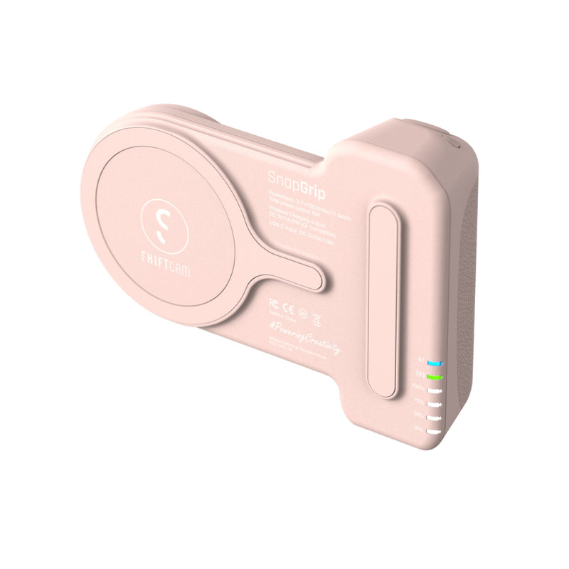 ShiftCam SnapGrip Magnetic Smartphone Battery Grip - Chalk Pink