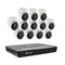 Swann 4K Ultra HD 16-channel 2TB Hard Drive NVR Security System with 12 x 4K PIR Outdoor Warning Light Dome Security Cameras (NHD-888MSD) - White