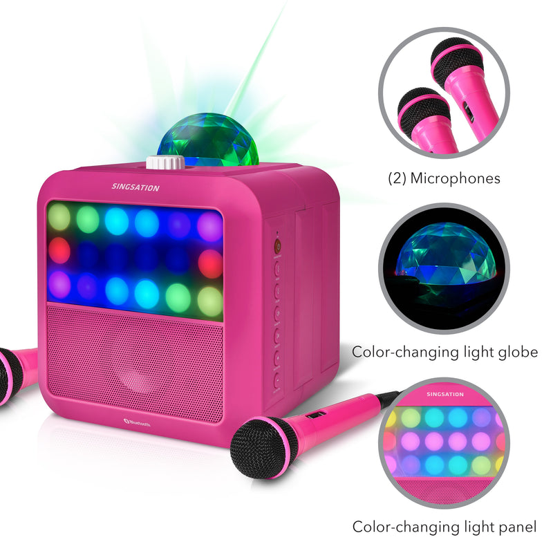 Singsation Star Burst All-In-One Karaoke Party System - Pink