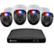 Swann Enforcer 1080P HD 8-channel 1TB Hard Drive DVR Security System with 4 x 1080P Police-Style Red and Blue Flashing Light Security Cameras (PRO-1080SL) - White