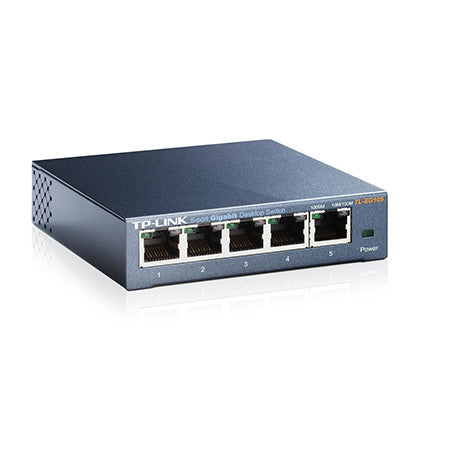 TP-Link 5-port 10/100/1000-Mbps Unmanaged Desktop Network Switch - Grey