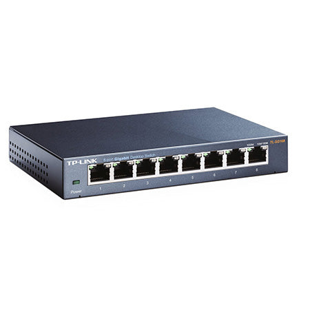TP-Link 8-port 10/100/1000-Mbps Unmanaged Desktop Network Switch - Grey