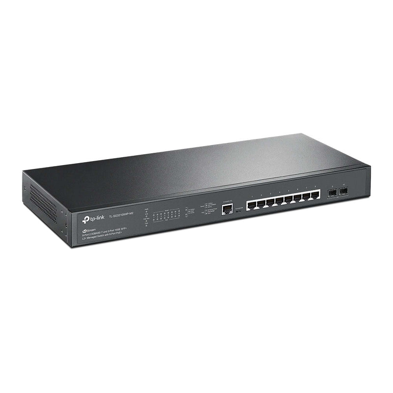 TP-Link JetStream 8-port 2.5GBASE-T and 2-port 10GE SFP+ L2+ Managed Switch with 8-port PoE+ - Grey