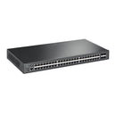 TP-Link JetStream Rack Mountable 48-Port Gigabit L2+ Managed Switch with 4 x 10GE SFP+ Slots - Black