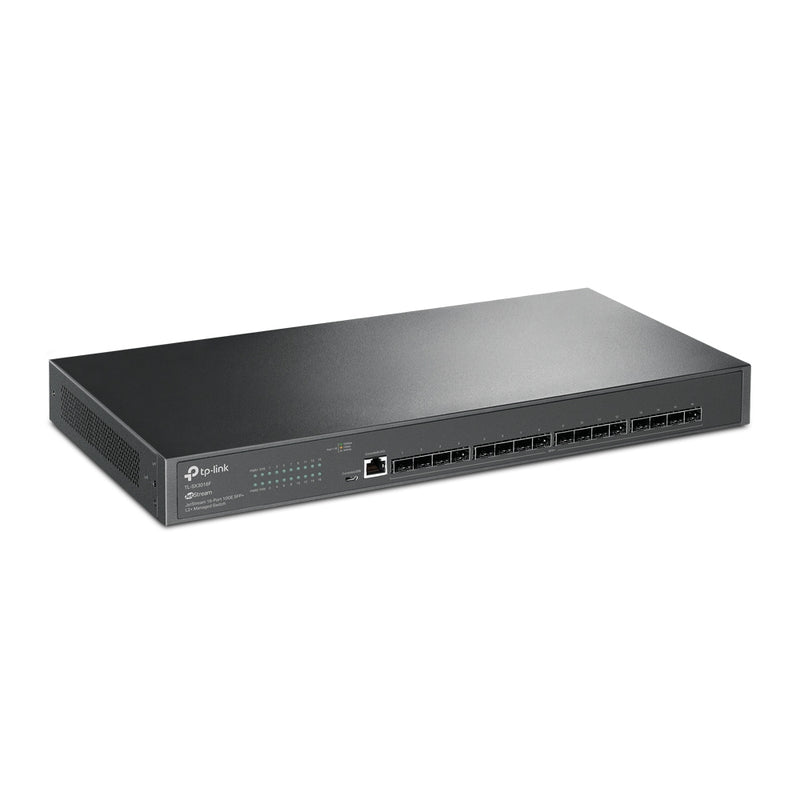 TP-Link JetStream Rack Mountable 16-Port 10GE SFP+ L2+ Managed Switch - Black