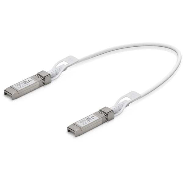 Ubiquiti Ultra-Thin SFP+ Direct Attach Copper Patch Cable - 0.5-Metre (19.7-In) - White