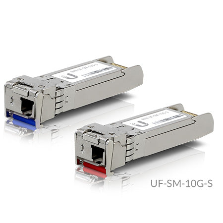 Ubiquiti UFiber SFP+ Single-Mode LC 10-Gbps BiDi Fiber Module - 2-pack