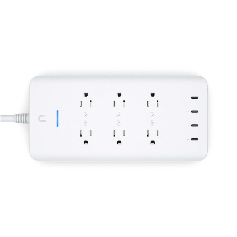 Ubiquiti UniFi SmartPower 6-outlet Power Strip with 4 USB-C Ports - White