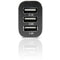 Veho Triple USB 5-volt 5.1-amp Car Charger for all USB Charged Devices - Black