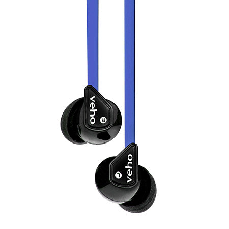 Veho Z-1 Stereo Noise Isolating Earbuds - Blue