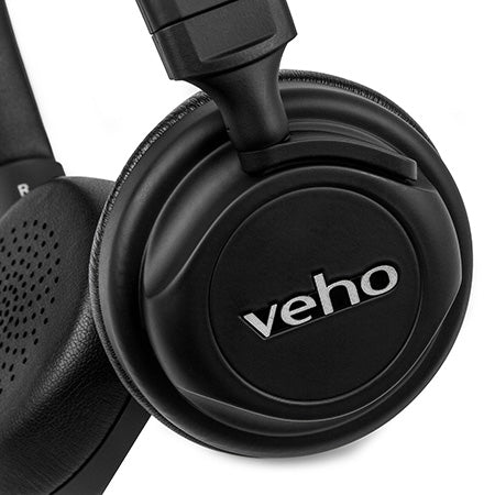 Veho Z4 On-Ear Folding Wired Headphones - Black
