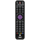 RCA 6 Device Ultra Thin Backlit Remote Control with Streaming Device Compatibility - Black