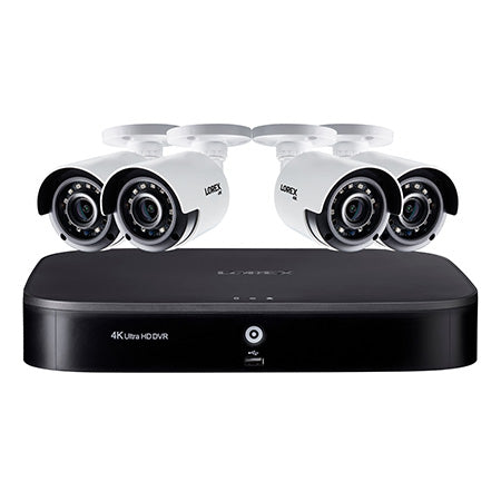 Lorex 4K Ultra HD 8-channel 2TB Hard Drive DVR Security System with 4 x Outdoor Bullet Security Cameras
