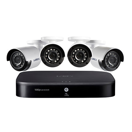 Lorex 1080p 8-channel 1TB Hard Drive DVR Security System with 4 x Outdoor Bullet Security Cameras