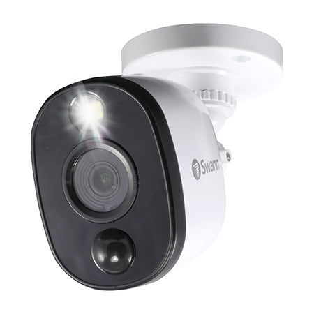 Swann 1080p PIR Outdoor Add On Bullet Security Camera with Warning Light Sensor - White